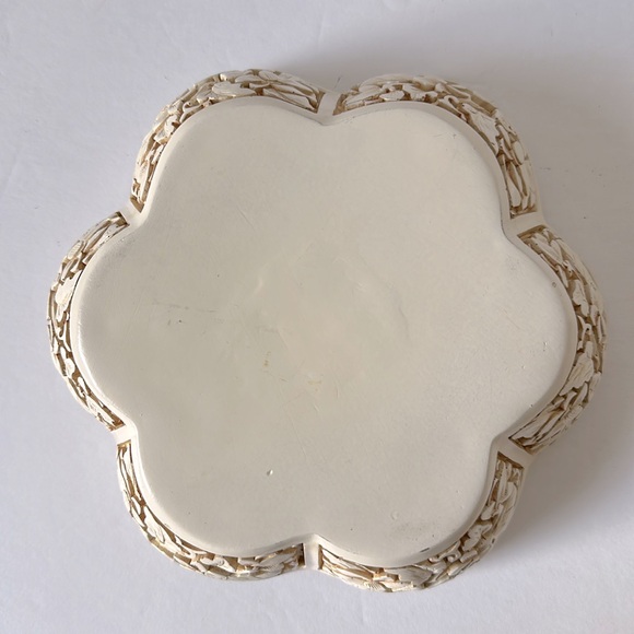 Bombay Vintage Faux Ivory Carved Gourd Jewelry Trinket Box Pumpkin Shape 1980s - Picture 4 of 7